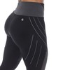 Women's High-Waist Reflective Piping Fitness Leggings  - White Mark - 4 of 4