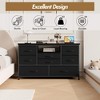8-Drawer TV Stand for 55” TVs with Power Outlets & RGB Lights, Engineered Wood - 4 of 4