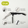 True TrueTap Soft Touch Black Double Hinged Waiter’s Corkscrew, Stainless Steel Wine Key with Foil Cutter - 2 of 4