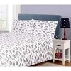 Tadpoles 3-Piece Dinosaur X-ray Sheet Set | 1 Twin Flat Sheet, 1 Twin Fitted Sheet & 1 Queen Pillowcase | Grey - 2 of 4