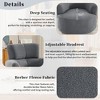 Kumasinova 360° Swivel Chair with Adjustable Headrest, Berber Fleece  Accent Chair, Upholstered Accent Barrel Chair, Round Sofa Chair for Living Room - 3 of 4