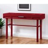 HomeRoots 47" Red Iron And Wood Vanity Table - 2 of 4