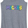 Women's - Disney - Mickey Multicolor Hand Peace Sign Graphic Racerback Tank - 2 of 4