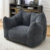 ORRD Chenille Square Bean Bag Chair, Large Lounger with Handle & Armrests for Adults, Gaming & Reading Sofa for Living Room - 3 of 4