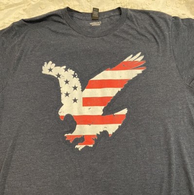 Men's Lost Gods Fourth Of July American Flag Eagle Soar T-shirt : Target