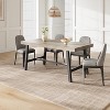 Industrial Dining Table for 4-6 People, 63" Long Wooden Kitchen Table with Sturdy Metal Frame & Natural Wood Finish, for Kitchen, Dining Room - 3 of 4