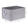 REGALWOVEN Storage Bin with Handles for Closet Organizing Clothes 2 Pcs - image 4 of 4