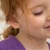 Girls' Clear Cubic Zirconia Huggie Hoop 14k Gold Earrings - In Season Jewelry - 3 of 4