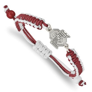 Black Bow Jewelry Stainless Steel Ohio State Buckeyes NCAA charm Bracelet 9 Inch - 1 of 3