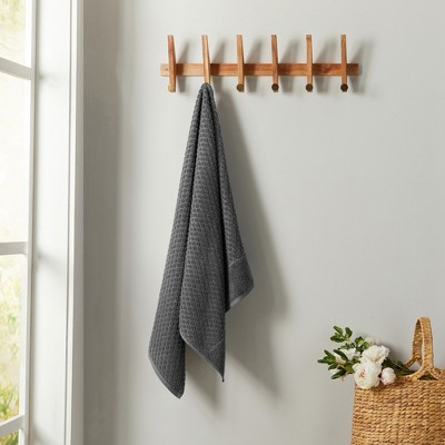 Dark Grey Cotton Quick-Dry 4-Piece Bath Towel Set