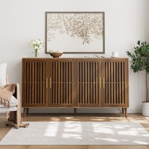 CAVINAS Sideboard Buffet Cabinet,Sideboard Cabinet with Louvered Doors,Adjustable Shelves,Console Cabinet for Kitchen,Dining,Living,Entryway - 1 of 4