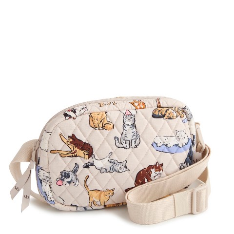Vera Bradley Women's Outlet Cotton Large Cube Belt Bag A Cat's Life