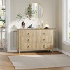 White Dresser for Bedroom with 6 Drawers, 47" Wide Wood Chest of Deep Drawers, Modern TV Stand Large Storage Organizer for Closet,Living Room,Hallway - 2 of 4