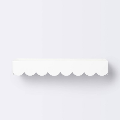 Decorative Wall Shelf - Cloud Island™ Metal Scalloped Shelf White