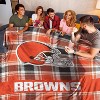 NFL Cleveland Browns Plaid Oversized Ultra Cozy Throw Blanket - 3 of 3