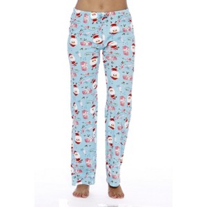 Just Love Womens Christmas Print Knit Jersey Pajama Pants - Winter Cotton PJs - 1 of 2