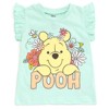 Disney Classics Princess Lilo & Stitch Winnie the Pooh Floral Girls T-Shirt and Chambray Shorts Outfit Set Toddler - 2 of 4