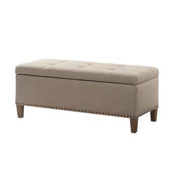 Tahlia Tufted Top Storage Bench - Natural