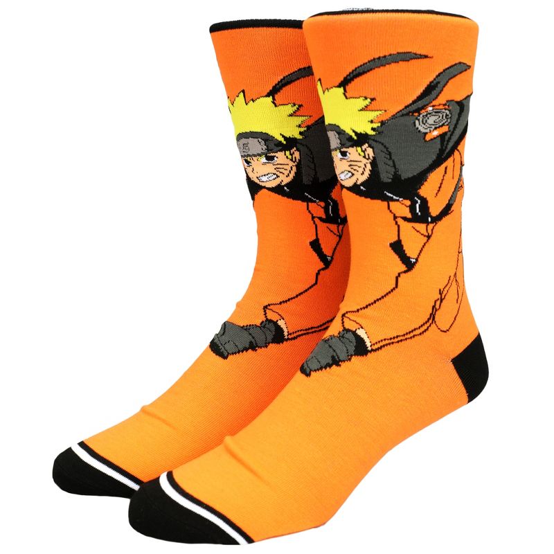 Naruto Shippuden Ramen Anime cartoon Character Casual Crew Socks Set for Men 3-Pack, 4 of 7