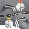 WOWOW Single Handle 1-Spray Tub and Shower Faucet 1.8 GPM with Brass Rough-in. Valve Included in Brushed Nickel - 3 of 4