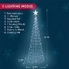 Joyfy 6 FT Animated Christmas Cone Tree Yard Lights Outdoor Decorations with 280 LED Light, Metal Stakes for Xmas Indoor Outdoor Garden Holiday Decor - 3 of 4