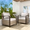 EAGLE PEAK Coastal Vista Patio Chair with Cushions, Outdoor Ratten Wicker Lounge Chair with Deep Seating - 2 of 4