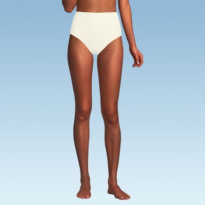 Lands' End Women's Chlorine Resistant Pinchless High Waisted Bikini Bottoms