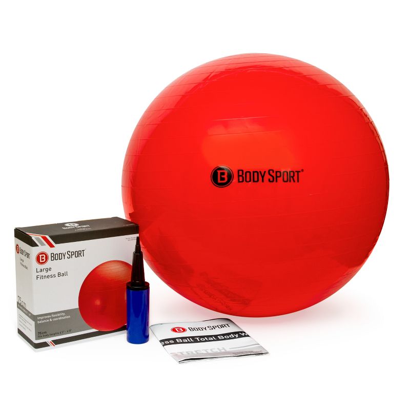 BodySport Slow Release Exercise Ball with Pump, Exercise Equipment for Home, Office, Gym, and Classroom, 1 of 6