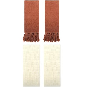 REGALWOVEN 4 Pcs Cotton Bathroom Hand Towels for Spa, Hotel - 1 of 4