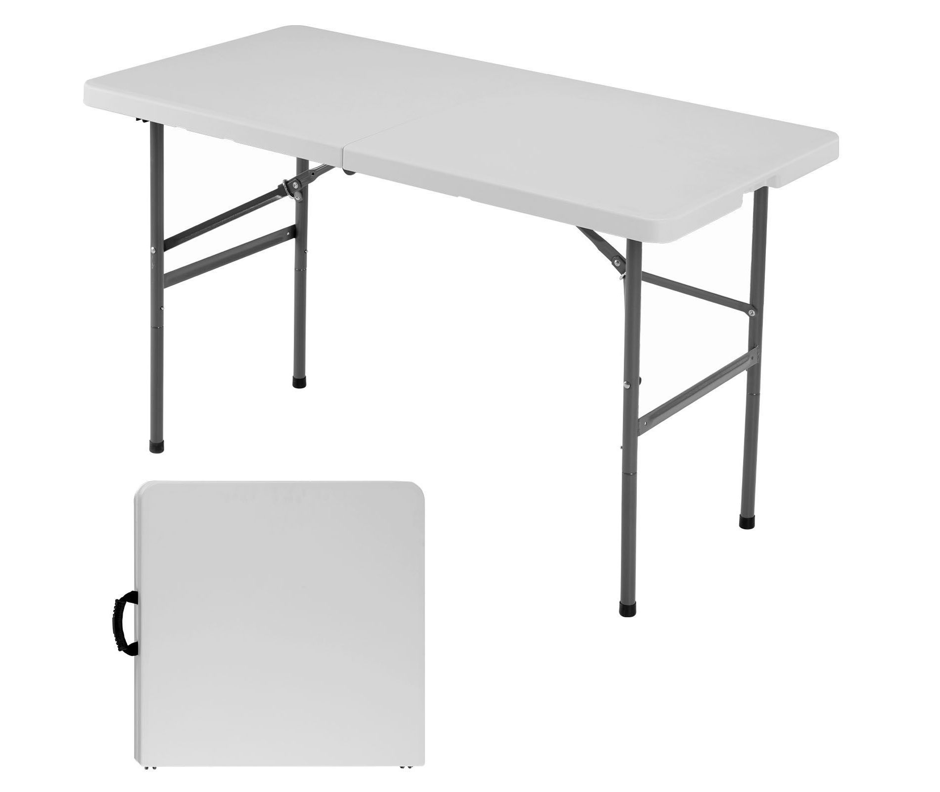 JIONJOY Folding Table, Outdoor Indoor Heavy Duty Portable with Carrying Handle for Camping - 4FT