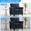 Mjkone Chenille Fabric Modern 3-Seater Sofa Couch/Loveseat Sofa/Single Sofa Armchair  with Rivet Design,Living Room Sofa - 3 of 4