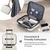Karl Home 2 Piece Luggage Set, 20  inch CarryOn Expandble Luggage Hardside Lightweight Suitcase, 14  inch Mini Cosmetic Cases Beige - 4 of 4