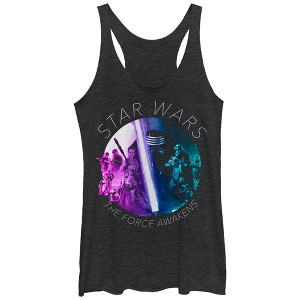 Women's Star Wars The Force Awakens Dark Side and the Light Racerback Tank Top - 1 of 3