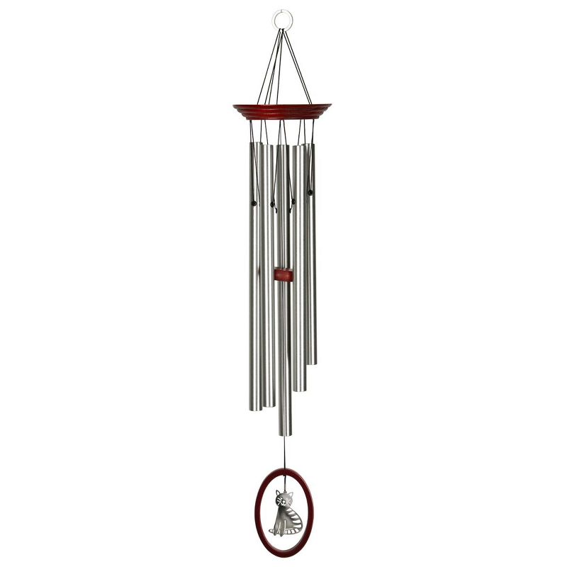 Woodstock Wind Chimes Signature Collection, Wind Fantasy Chime, 24'' Silver Wind Chime, 1 of 11