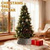 SEVOBAL Christmas Tree Stands Christmas Tree Collars, Rattan Tree Skirts and Stand Base Covers, Christmas Decorations, Gray, 16.93"*24.02"*10.24" - 4 of 4