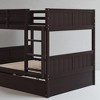 Full Over Full Bunk Bed with Twin Trundle, Convertible Design, Solid Wood Frame, No Box Spring Required - 3 of 4