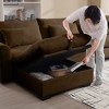 CAVINAS Modern Pull-Open Top Ottoman Bench Combine with Sofa,Corduroy Square Storage Ottoman for Living Room - 2 of 4