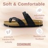 CUSHIONAIRE Luna Cork Footbed Women's Sandals-Comfortable Slip-On Slides with Adjustable Straps & Memory Foam|Beach Essential Summer Sandals for Women - 4 of 4