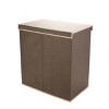 7250 Hastings Home Double Laundry Hamper Two Compartment Sorter with Magnetic Lid, Brown - 3 of 4