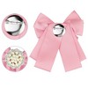 Elerevyo Women's Ribbon Brooch Necktie Pin Bow Tie with Pearl - 3 of 4