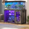 Aheaplus 55-75 Gallon Rectangle Aquarium Stand with Power Outlets & LED Light, Fish tank stand - 2 of 4