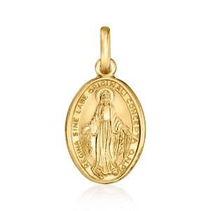 Ross-Simons Italian 18kt Yellow Gold Miraculous Medal Pendant Size 1.00 - 1 of 4
