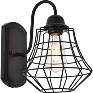 Elegant Lighting Candor 1 light black Wall Sconce - 1 of 4