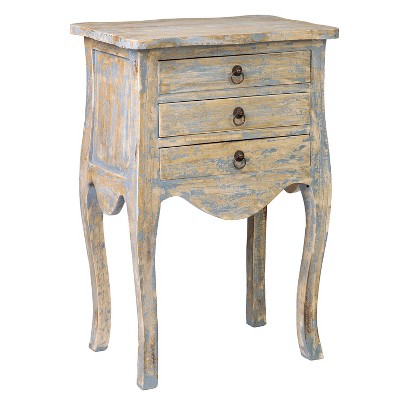 Sophie Rubberwood End Table Antique Gray - East At Main