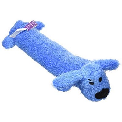 Multipet 66107 Loofa Plush Dog Toy, 12", Blue