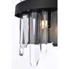 Elegant Lighting Serena 8 inch crystal bath sconce in black - 4 of 4