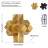 Itopfox Gold Knot Decor 1 Piece 5.5 Inch Resin Geometric Sculpture Modern Decorative Object for Shelves Coffee Table Bookcase Entryway - 2 of 4