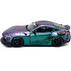 Toyota HKS GR Supra RHD (Right Hand Drive) Magic Purple Metallic 1/64 Diecast Model Car by Pop Race - 2 of 4