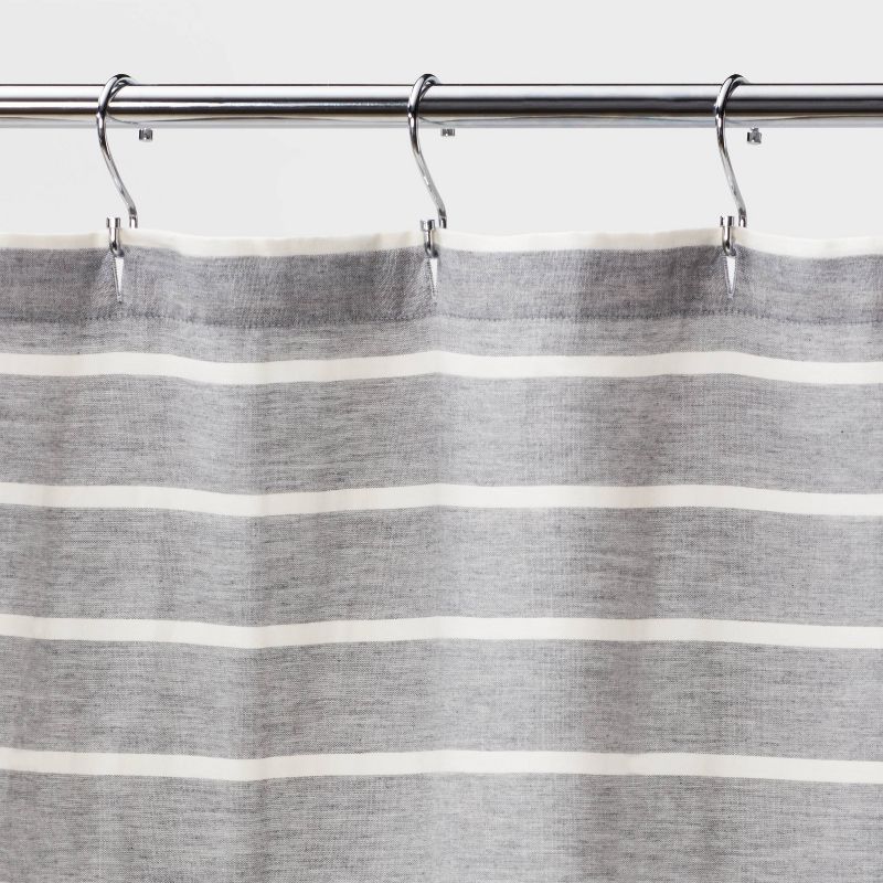 Stripe Shower Curtain Radiant Gray - Threshold&#8482;, 3 of 6