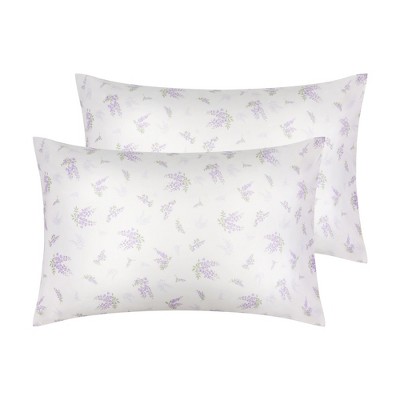 Unique Bargains Floral Printed Envelope Closure Breathable Soft Pillowcase Queen 20" x 30" 2 Pcs
